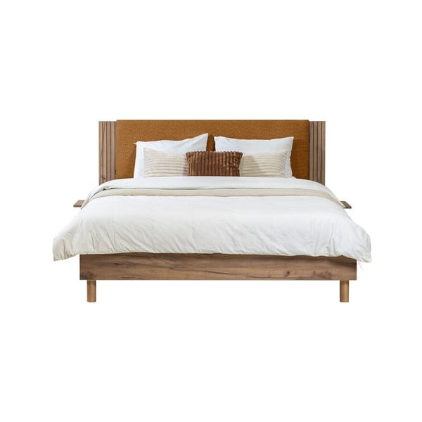 Łóżko dwuosobowe ze stelażem 160x200 cm Lior – Bobochic Paris-image-2