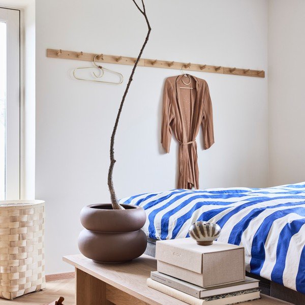 Biała/niebieska bawełniana pościel jednoosobowa 140x200 cm Shima – OYOY Living Design-image-1