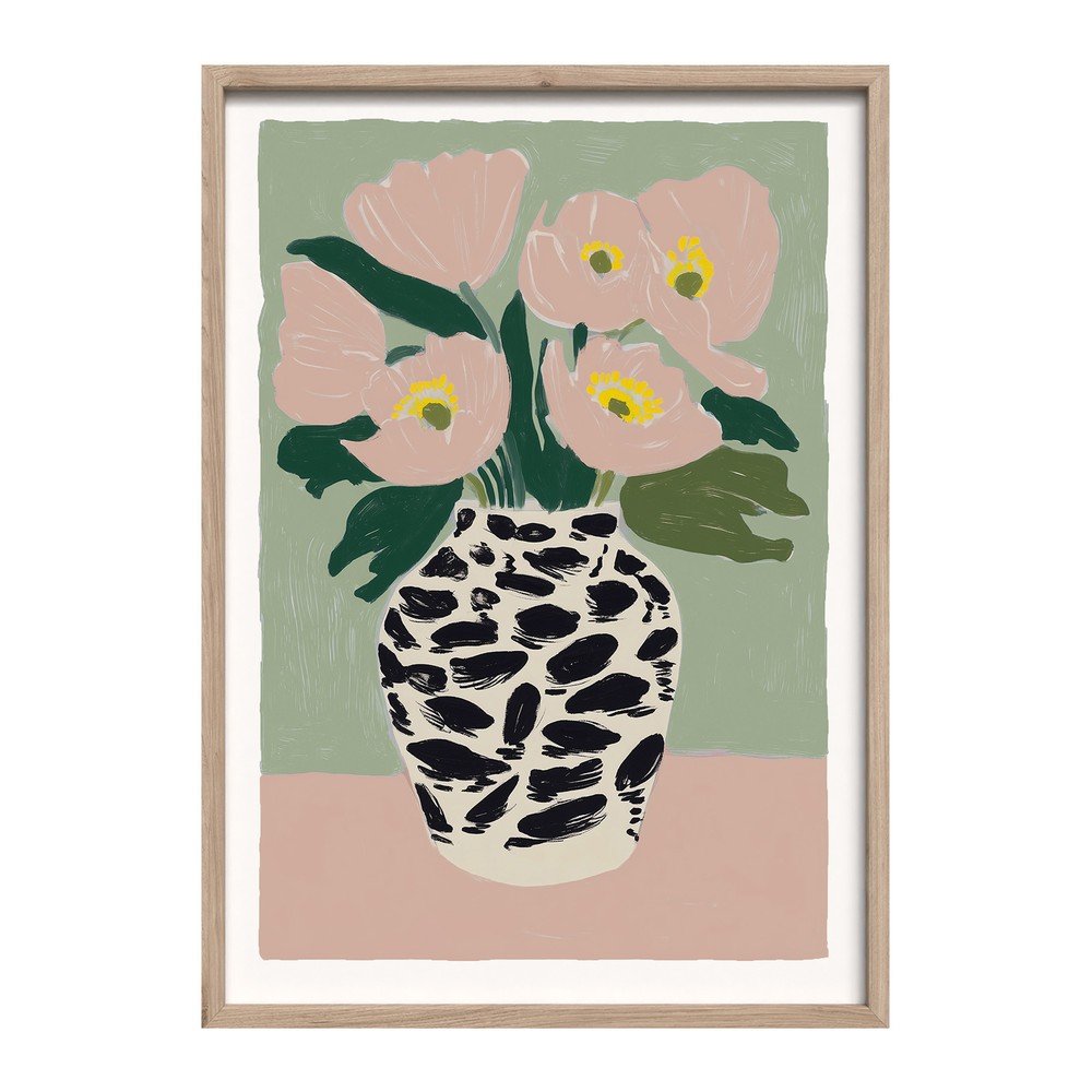 Obraz drukowany z ramą w zestawie 50x70 cm Spotted Vase – Styler