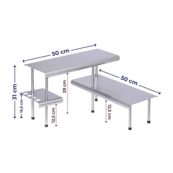 Półka ze stali nierdzewnej Massivo – Maximex-image-3