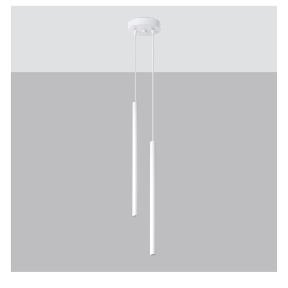 Biała metalowa lampa wisząca ø 15 cm Fideus – Sollux (zdjęcie 6)