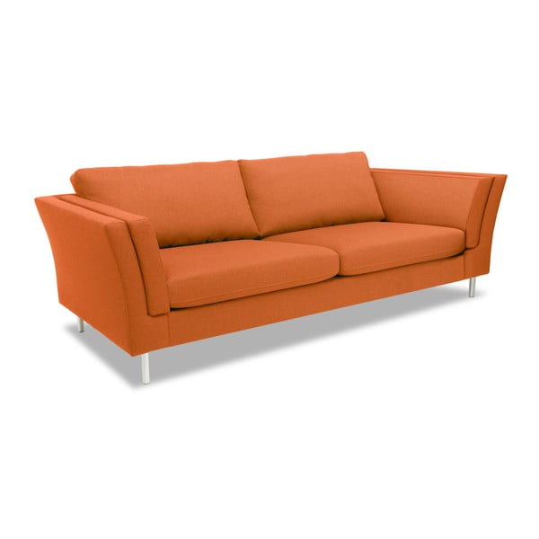 Pomarańczowa sofa trzyosobowa Vivonita Connor