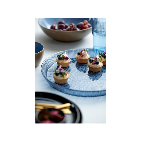 Niebieski szklany półmisek ø 30 cm Kusintha – Bitz-image-2