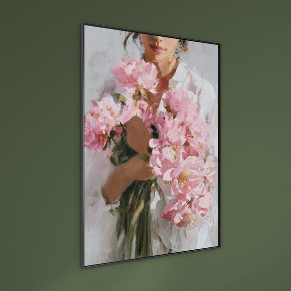 Obraz drukowany z ramą w zestawie/na płótnie 70x100 cm Floral Embrace – Styler-image-1