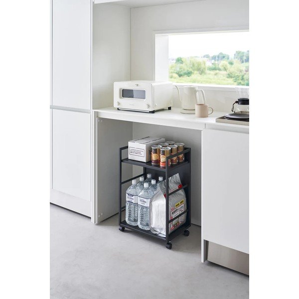 Czarny metalowy regał na kółkach 42x60 cm Tower – YAMAZAKI-image-3