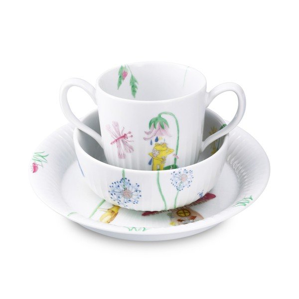 Porcelanowy zestaw naczyń dla dzieci 3 szt. Hammershøi Kids – Kähler Design