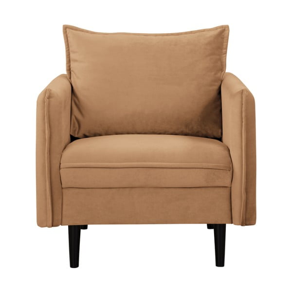 Brązowy aksamitny fotel Juli – Ropez-image-1