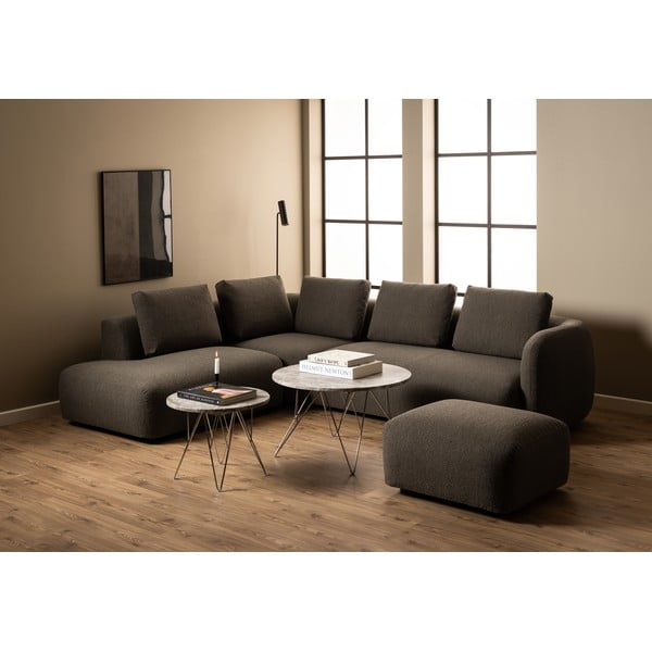 Marmurowy okrągły stolik ø 55 cm Prunus – Actona-image-4