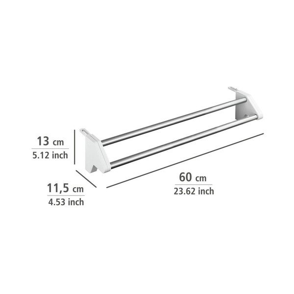 Wisząca suszarka na pranie w kolorze srebra 1 m Twin – Wenko-image-3