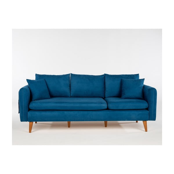 Ciemnoniebieska sofa 215 cm Sofia – Balcab Home