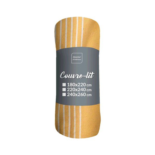 Żółta narzuta 220x240 cm Adele – douceur d'intérieur