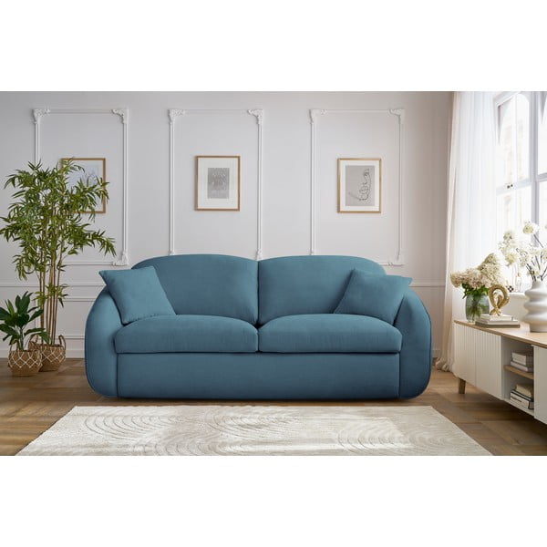 Niebieska rozkładana sofa 235 cm Cezanne – Bobochic Paris-image-1