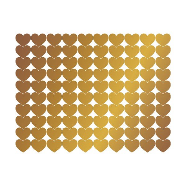 Zestaw 100 naklejek ściennych Ambiance Golden Heart-image-2