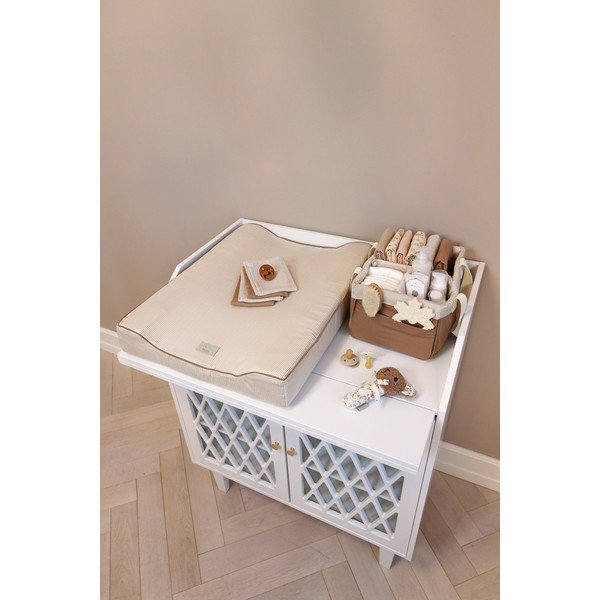 Jasnobrązowy tekstylny pojemnik dziecięcy 24x34x17 cm Classic Stripes Camel – Cam Cam Copenhagen-image-2