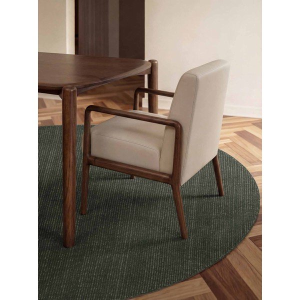 Ciemnozielony wełniany okrągły dywan tkany ręcznie ø 160 cm Greenwich – Ted Baker-image-1