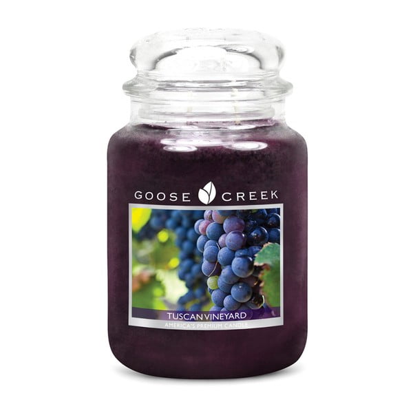 Świeczka zapachowa w szklanym pojemniku Goose Creek Winnica Toskanii, 150 godz. palenia