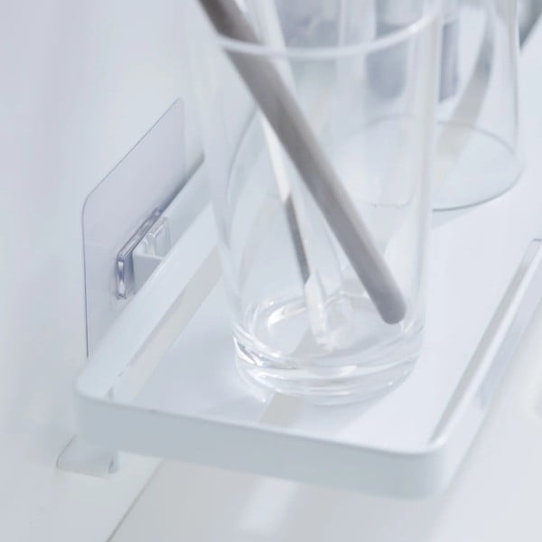 Stalowa półka łazienkowa w matowym białym kolorze bez wiercenia Film Hook – YAMAZAKI-image-4