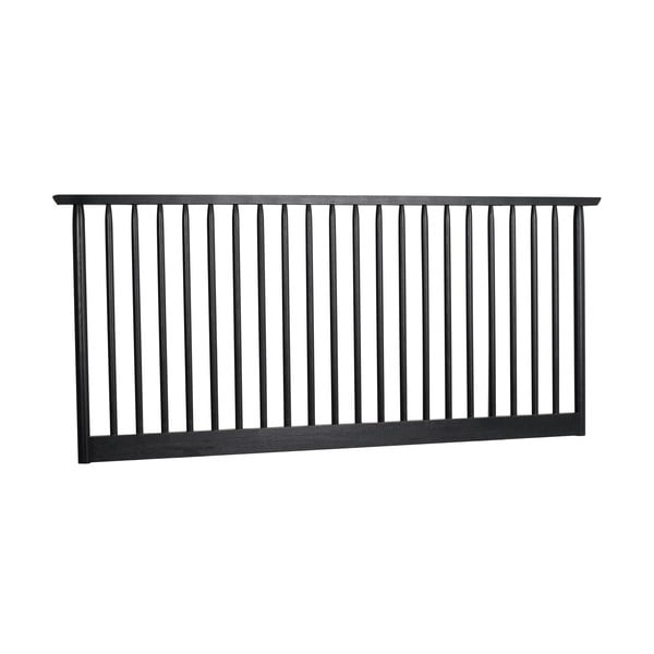 Czarny zagłówek z litego drewna dębowego 194x84 cm Riggins – Rowico-image-2