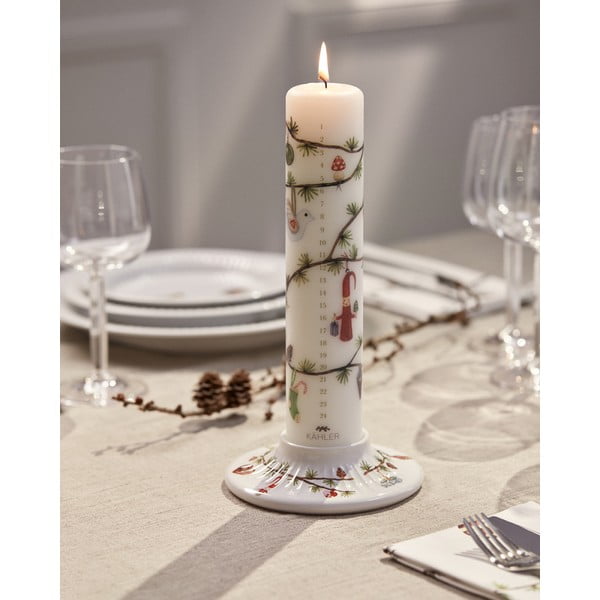 Porcelanowy świecznik ze świątecznym motywem Hammershøi Christmas – Kähler Design-image-1