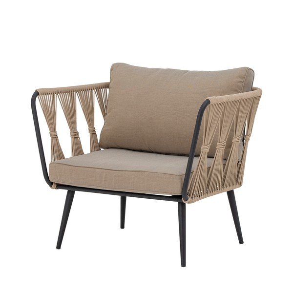 Beżowy tapicerowany fotel ogrodowy Pavone – Bloomingville-image-4