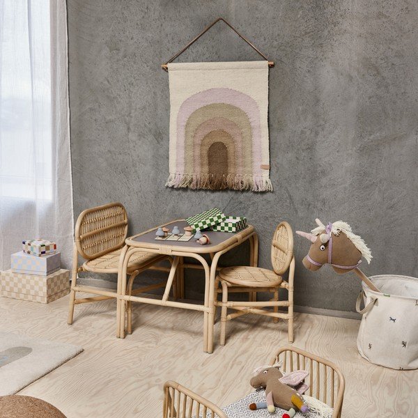 Rattanowy stolik dla dzieci 70x48 cm Nana – OYOY Mini-image-1