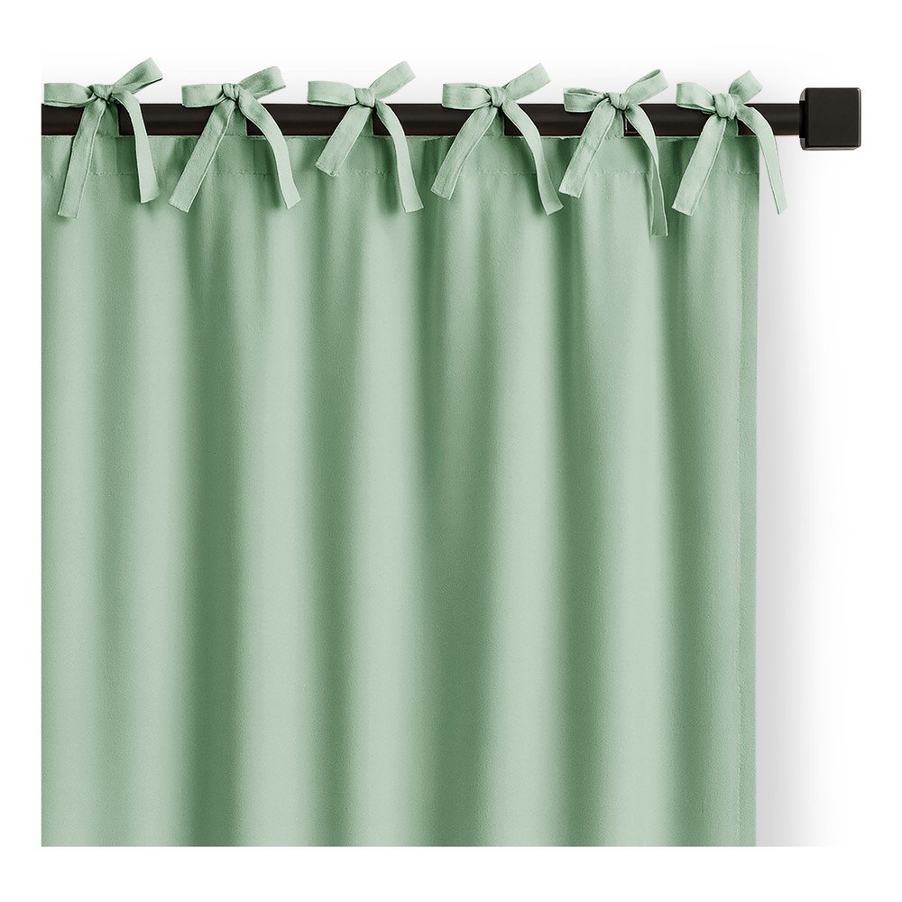 Miętowa zasłona częściowo zaciemniająca (dimout) 140x250 cm Carli Tie – Restilo