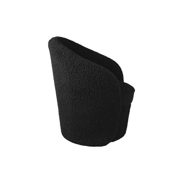 Czarny fotel z przędzy pętelkowej Bouclé Cuddly  – Leitmotiv-image-4