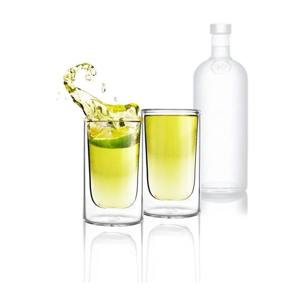 Zestaw 2 kieliszków z podwójną ścianką Vialli Design Amo Shot, 50 ml-image-1