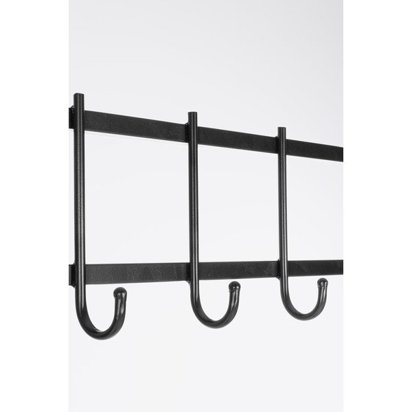 Czarny/w naturalnym kolorze metalowy wieszak ścienny z półką 64,5 cm Haldor – Yes Everyday-image-4
