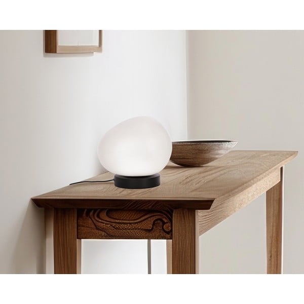 Czarno-biała lampa stołowa (wysokość 19 cm) Stones – Candellux Lighting-image-1