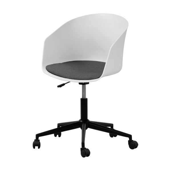 Białe krzesło biurowe na kółkach Interstil MOON