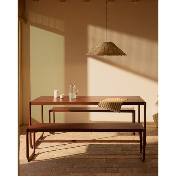 Beżowy abażur z imitacji rattanu ø 70 cm Saranella – Kave Home-image-1