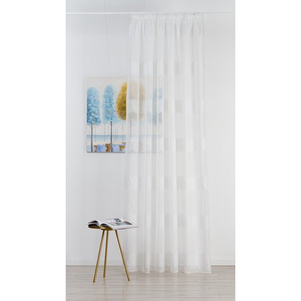 Biała firanka 140x260 cm Musette – Mendola Fabrics-image-1