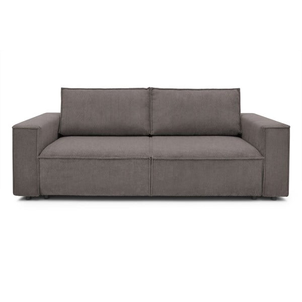 Szarobrązowa sztruksowa rozkładana sofa 245 cm Nihad – Bobochic Paris