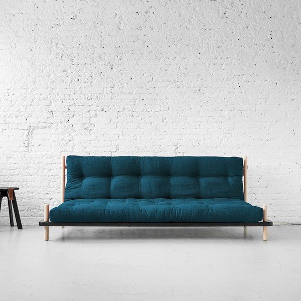 Sofa rozkładana Karup Point, Black/Raw Beech/Deep Blue-image-2