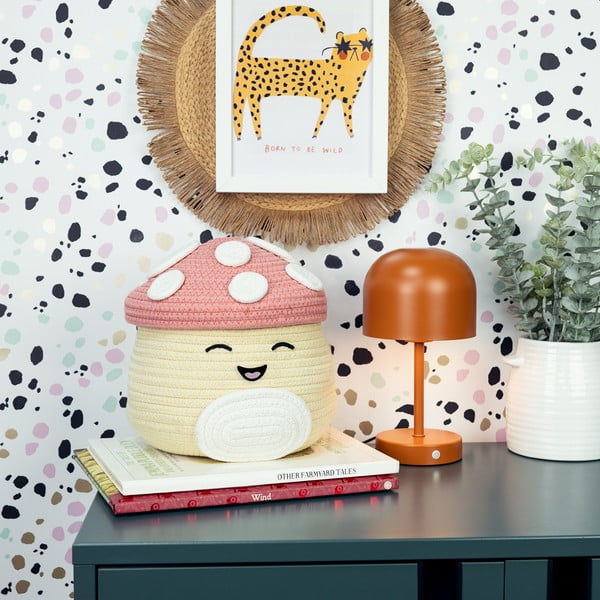 Beżowy tekstylny dziecięcy kosz na zabawki ø 23x22 cm Fizz Malcolm – SQUISHMALLOWS-image-1