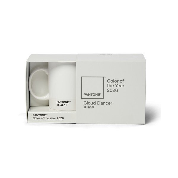 Biały kubek ceramiczny 375 ml Cloud Dancer - Pantone-image-3