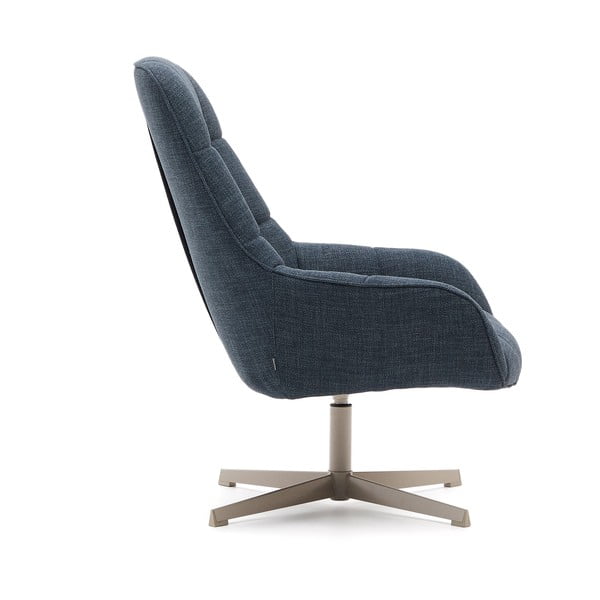 Szaroniebieski obrotowy fotel Jaspe – Kave Home-image-3