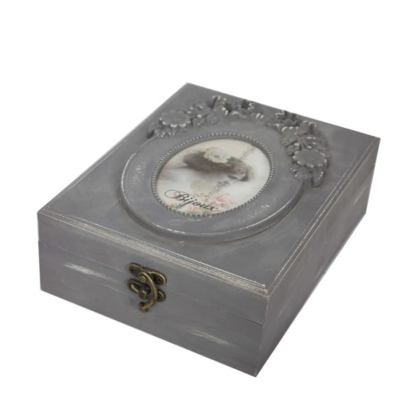 Drewniana szkatułka na biżuterię Bijoux
