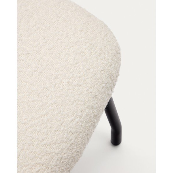 Kremowy puf z materiału bouclé Belina – Kave Home-image-3