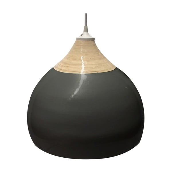 Czarna lampa wisząca Karlsson Glazed, ⌀ 38 cm