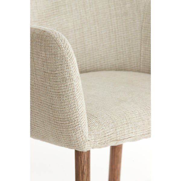 Beżowe tapicerowane fotele jadalniane zestaw z podłokietnikami 2 szt. Blaine – Light & Living-image-1