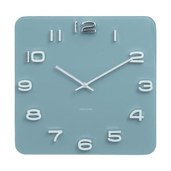 Niebieski zegar Karlsson Vintage, 35x35 cm