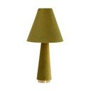 Zielona lampa stołowa z tekstylnym kloszem (wysokość 61 cm) Devia – Light & Living