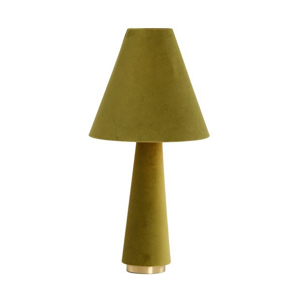 Zielona lampa stołowa z tekstylnym kloszem (wysokość 61 cm) Devia – Light & Living