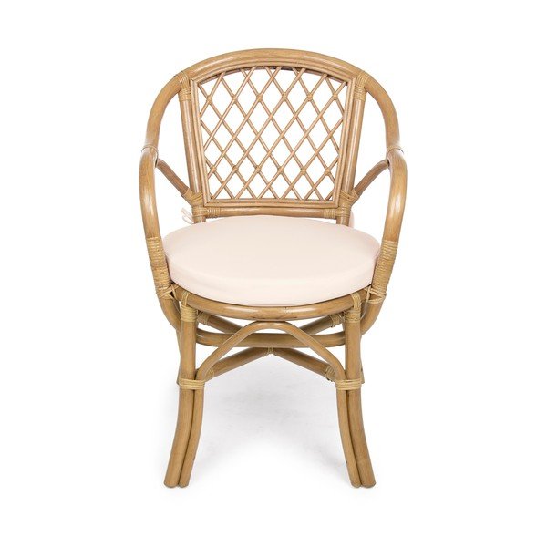 Drewniano-rattanowe krzesło ogrodowe w naturalnym kolorze Athina – Bizzotto-image-2