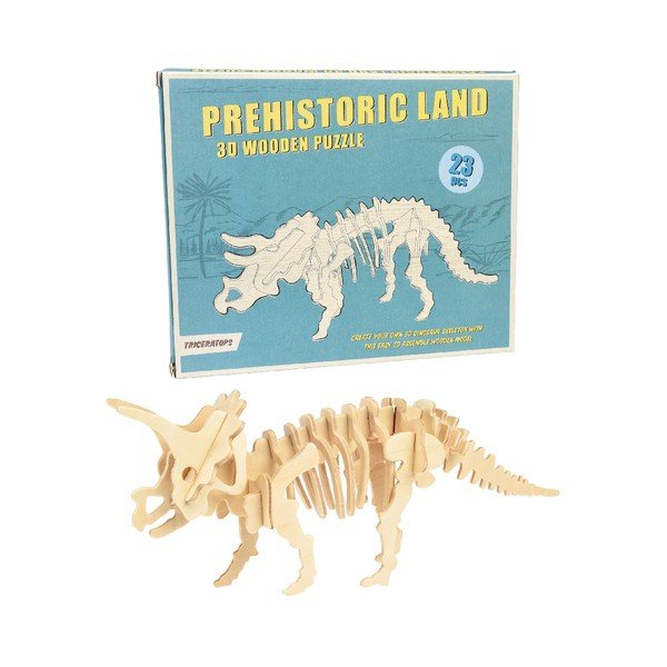 Drewniane 3D puzzle dinozaur Rex London Triceratops