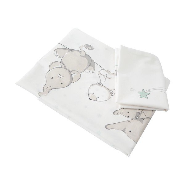 Szara kołyska na kółkach z baldachimem 40x90 cm Strenenzauber – Roba-image-4