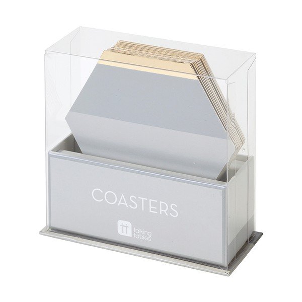 Zestaw 12 podkładek Talking Tables Metalic-image-1