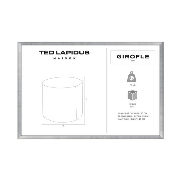 Czarny puf Ted Lapidus Maison Girofle-image-3